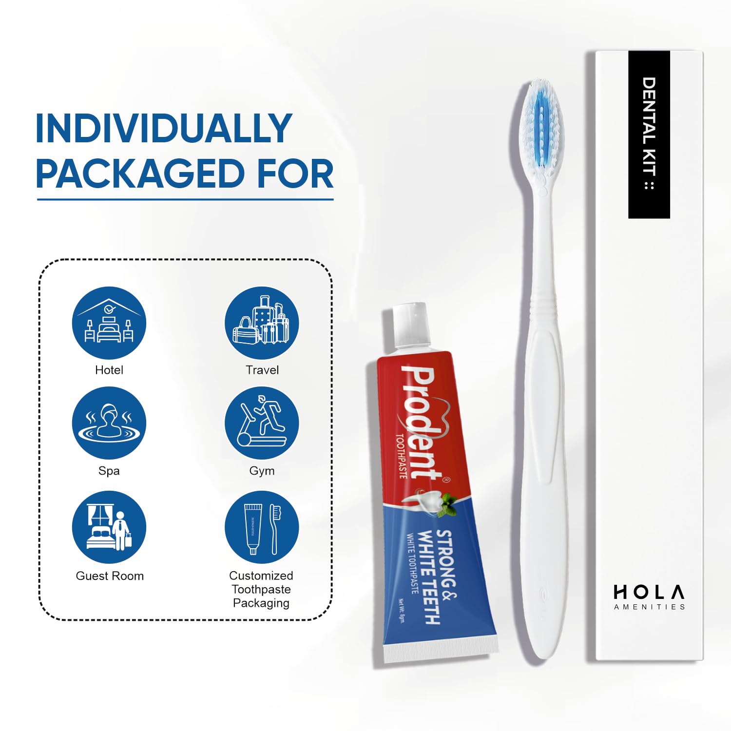 Prodent Hotel Dental Kit Pack of 100 – Toothbrush & 8g Toothpaste | Dental Kit For Hotel & Travel Kit | Oral Care Amenities for Hotels, Resorts & Guest Houses 2