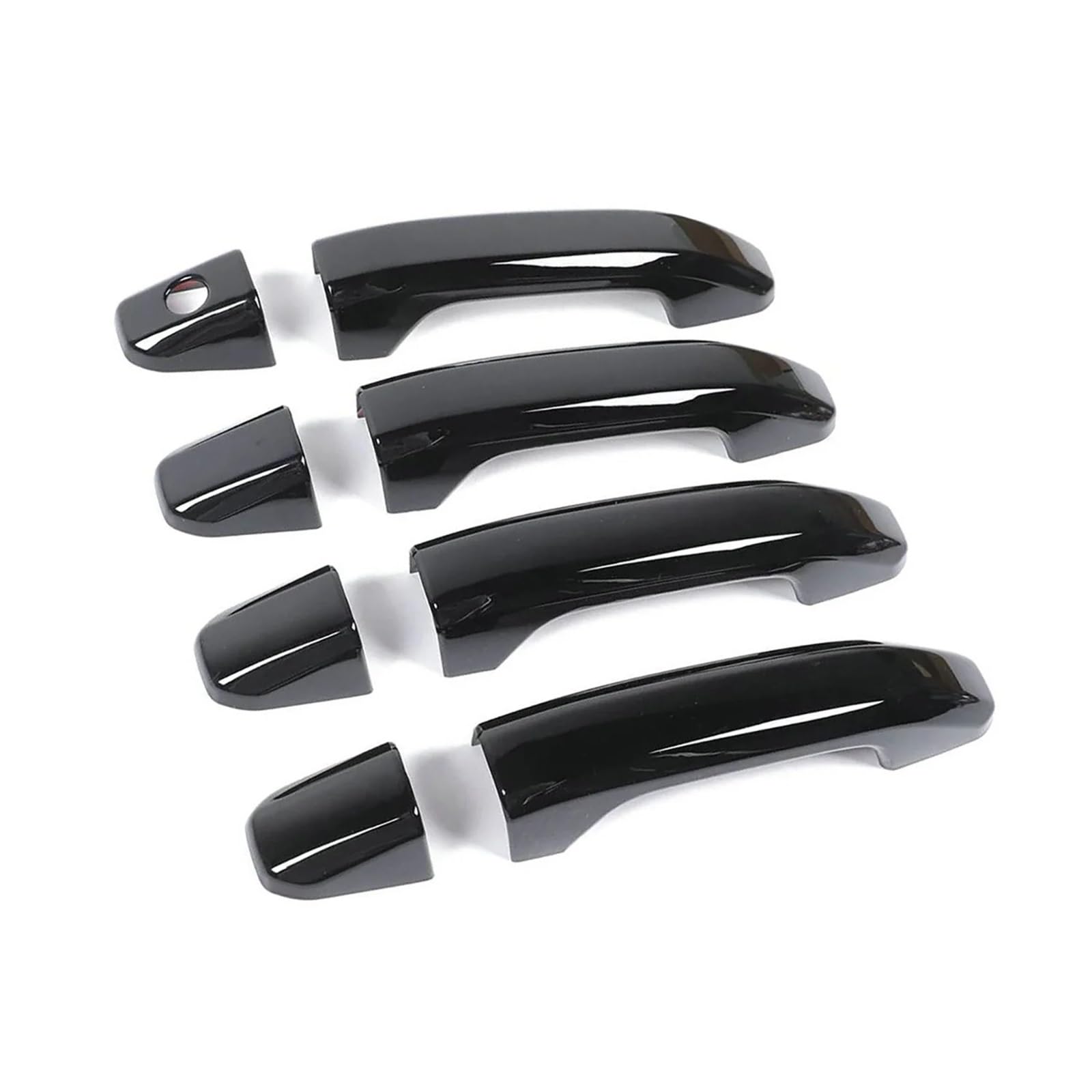 DUDUYANG Car Outside Door Handle for Chevy for Silverado 1500 4500 5500 6500 2014-2024 4Piece Car Accessories Black Door Handle Cover Exterior Parts