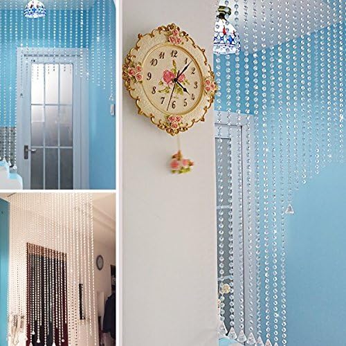 Fushing 10Pcs 1ft Crystal Octagon Beads Strands Hanging Ornament for Tree Garlands Wedding Christmas Decoration (14mm, Clear)