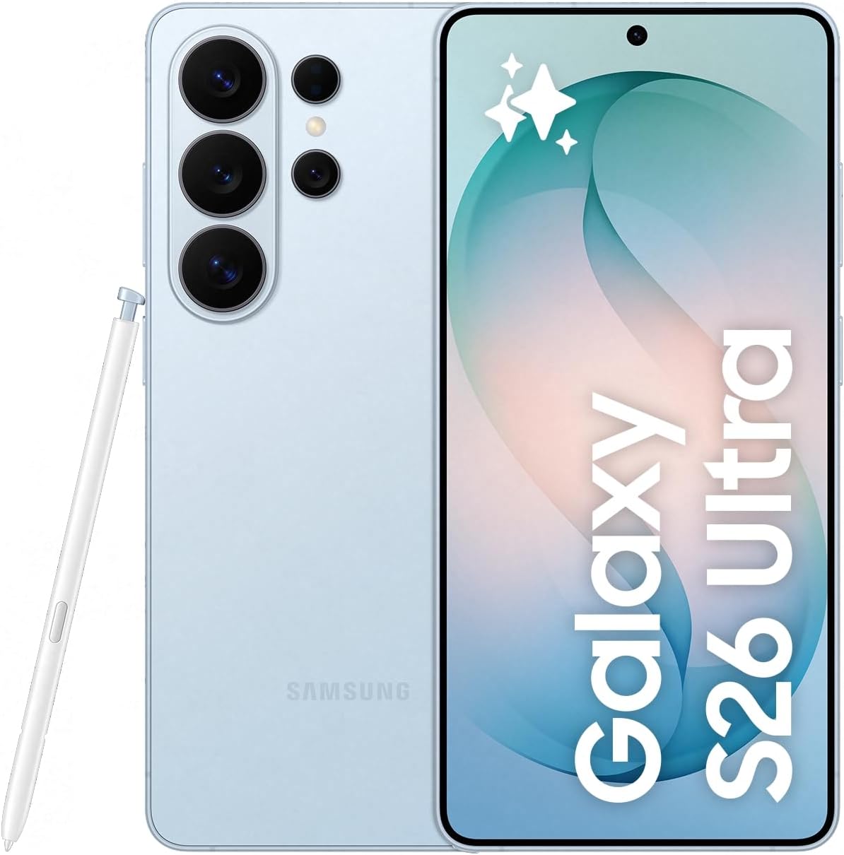 Samsung Galaxy S26 Ultra 5G - Sky Blue, 256GB (CAD Version & Warranty, Unlocked) - 6.9" Privacy Display, Snapdragon 8 Elite Gen5, 200MP, Built-in S Pen(RN) (Renewed)