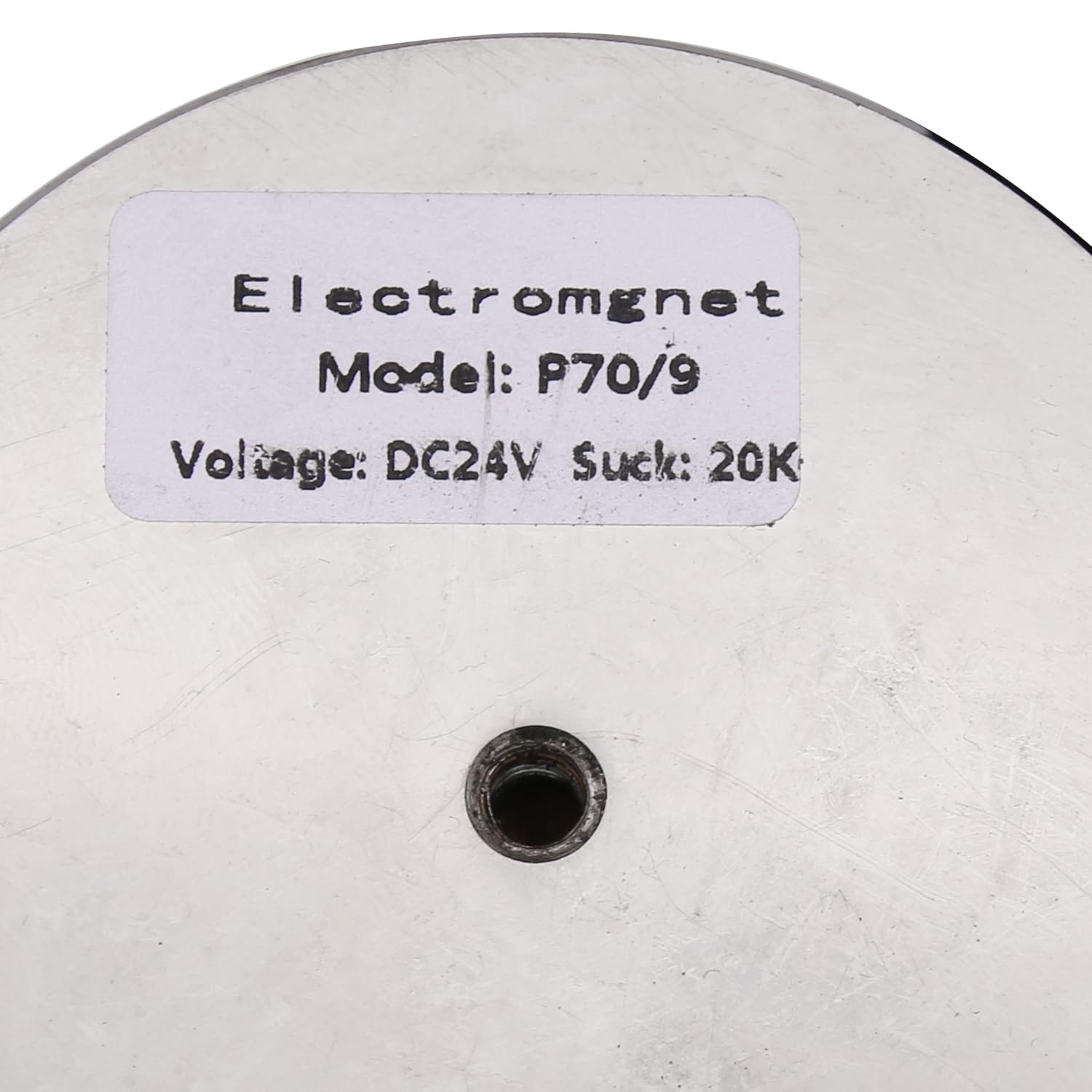 Elektromagnet, 24±2V Betriebsspannung, Der maximale Saugwert beträgt 25Kg/245N, 70 x 9mm Der runde Saugnapf Elektromagnet