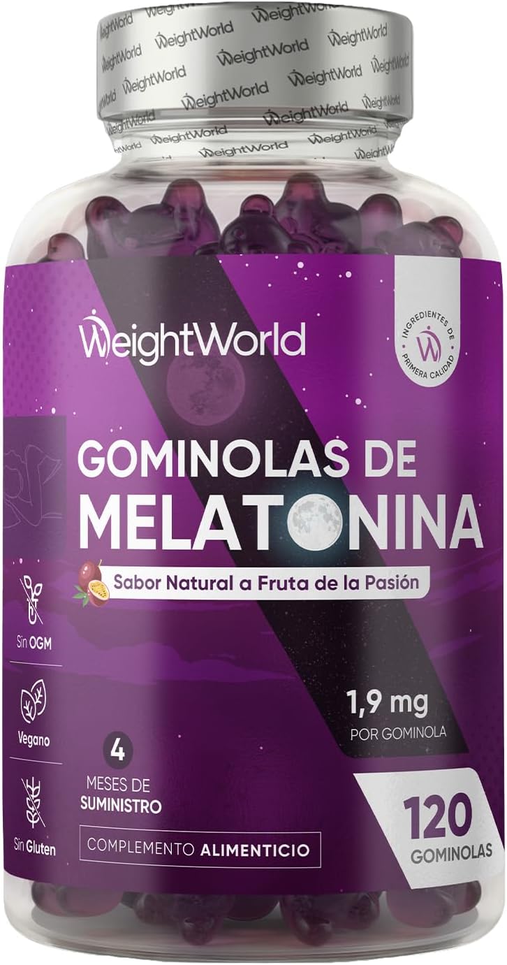 Melatonina Gominolas 120 Unidades Con Vitamina B6 - Para 4 Meses, Vegano