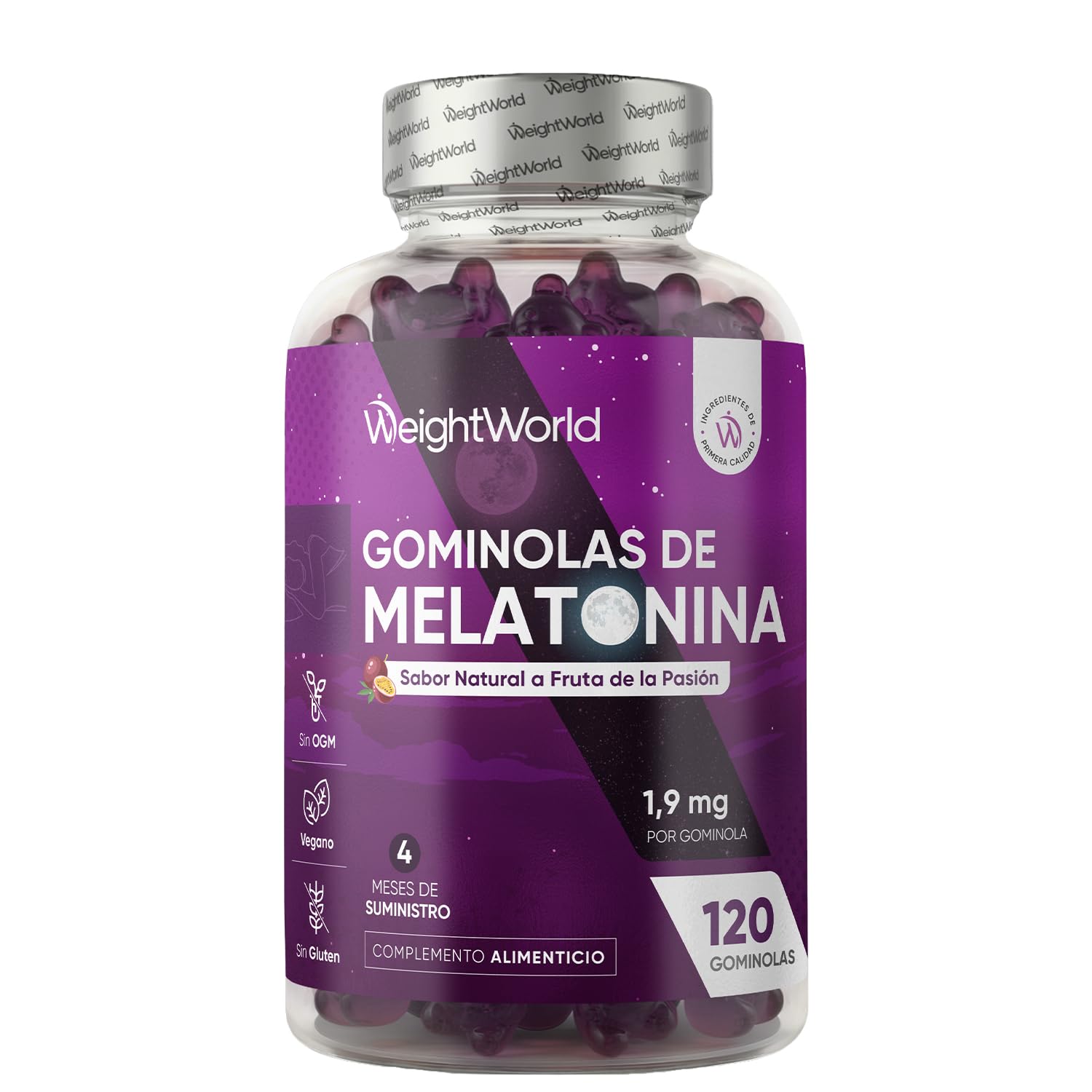 Melatonina Gominolas 120 Unidades Con Vitamina B6 y Sabor Natural a Fruta de la 