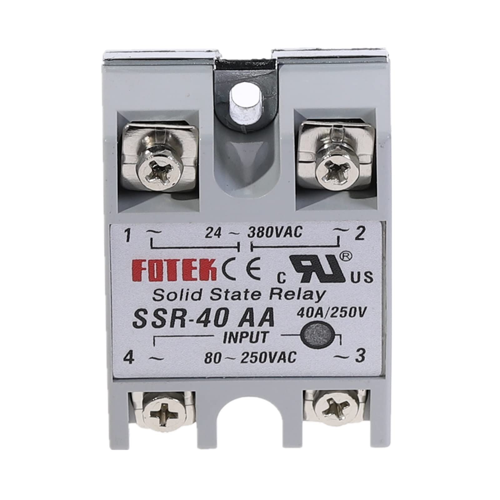 Parti elettroniche 1 pz SSR-40AA 40A Modulo relè a stato solido Ingresso 80-250 V CA 24-380 V CA