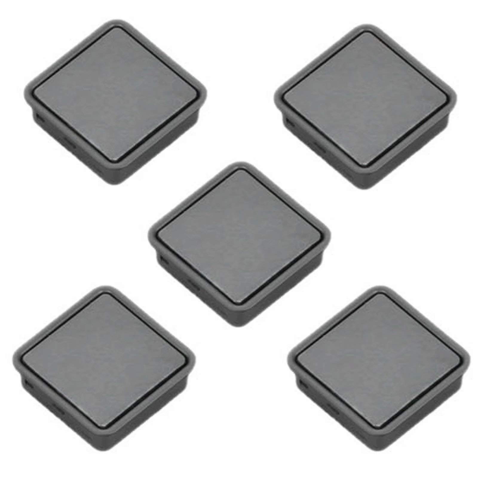 EVWGNPQRV Concealed Drawer Handles, Flush Concealed Recessed Drawer Pull Multicolor Multisize Zinc for Door Cabinet(Grijs,D44mm)