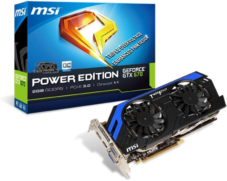 MSI NVIDIA GeForce GTX 670/2 GB GDDR5/PCI Express 3.0 Graphics Card (N670 PE 2GD5/OC)