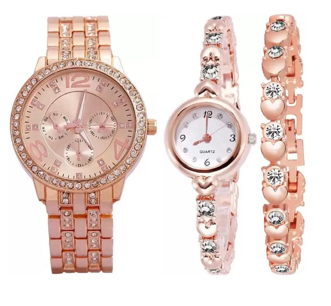 ZUPERIA -Rose Gold Combo Watches for Girls-Womens (B09XMNGF75) Amazon Price History, Amazon Price Tracker