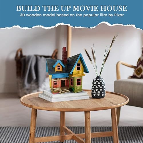 Miniatura 6 de Birds Wood Shack Kit modelo de casa de la película UP Rompecabezas de madera 3D Kit de manualidades Fácil de armar 11.0 in de ancho x 8.7 in de