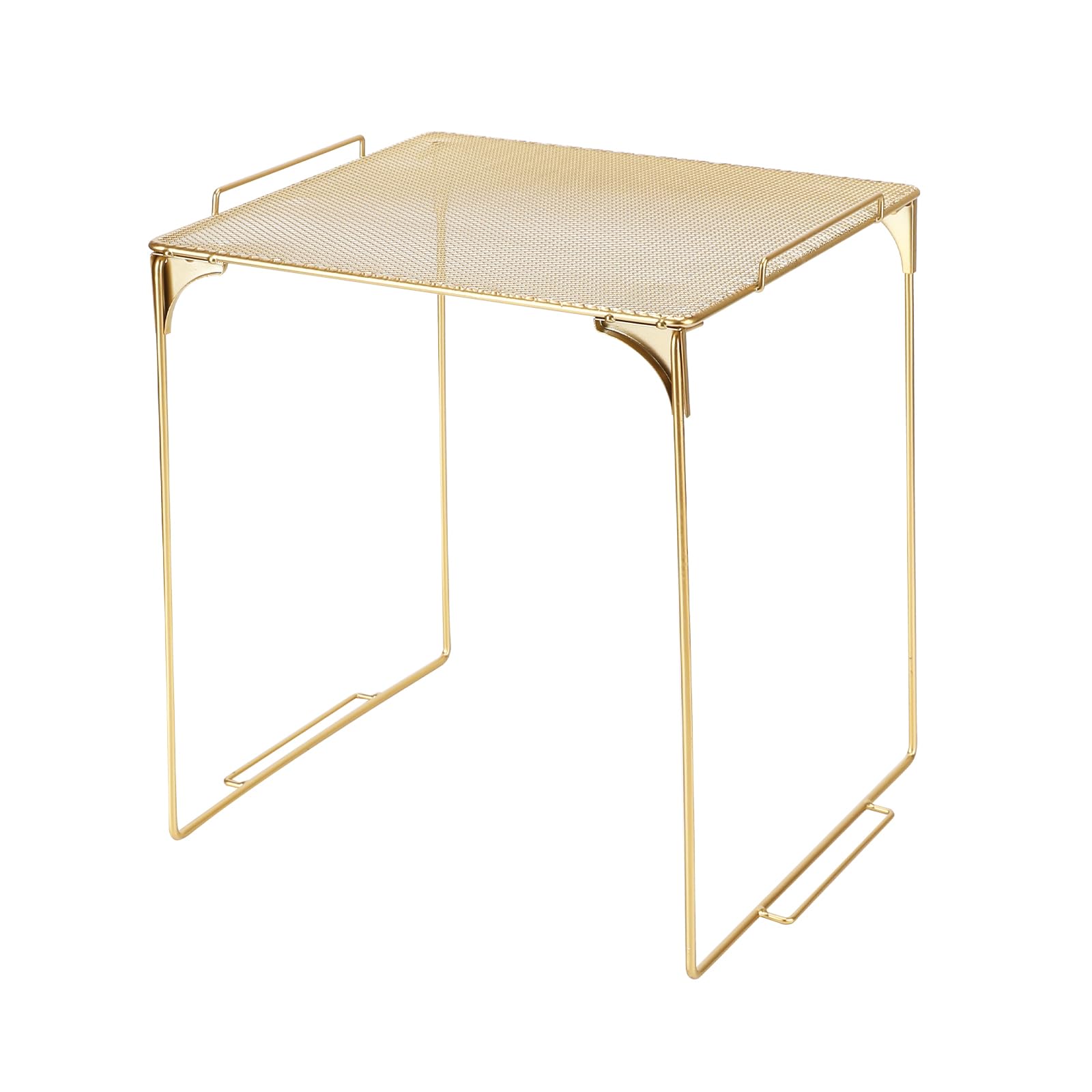 AUECOOME Locker Organizer Shelf Stackable Extra Locker Shelf for School Locker Organizer Storage Cabinet Accessories Suitable for School, Office, and Home use (1, Golden) — image 1