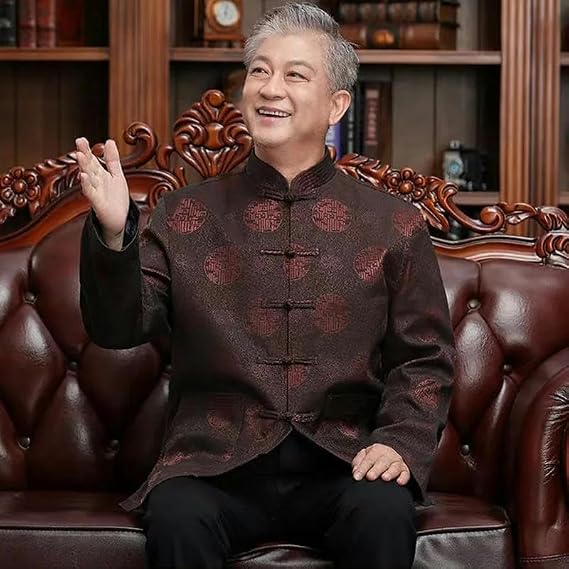 Tang Suit Chinese Traditional Clothing Men's Kung Fu Clothing New Year's Clothing Retro Party Men's Jacket Coat
