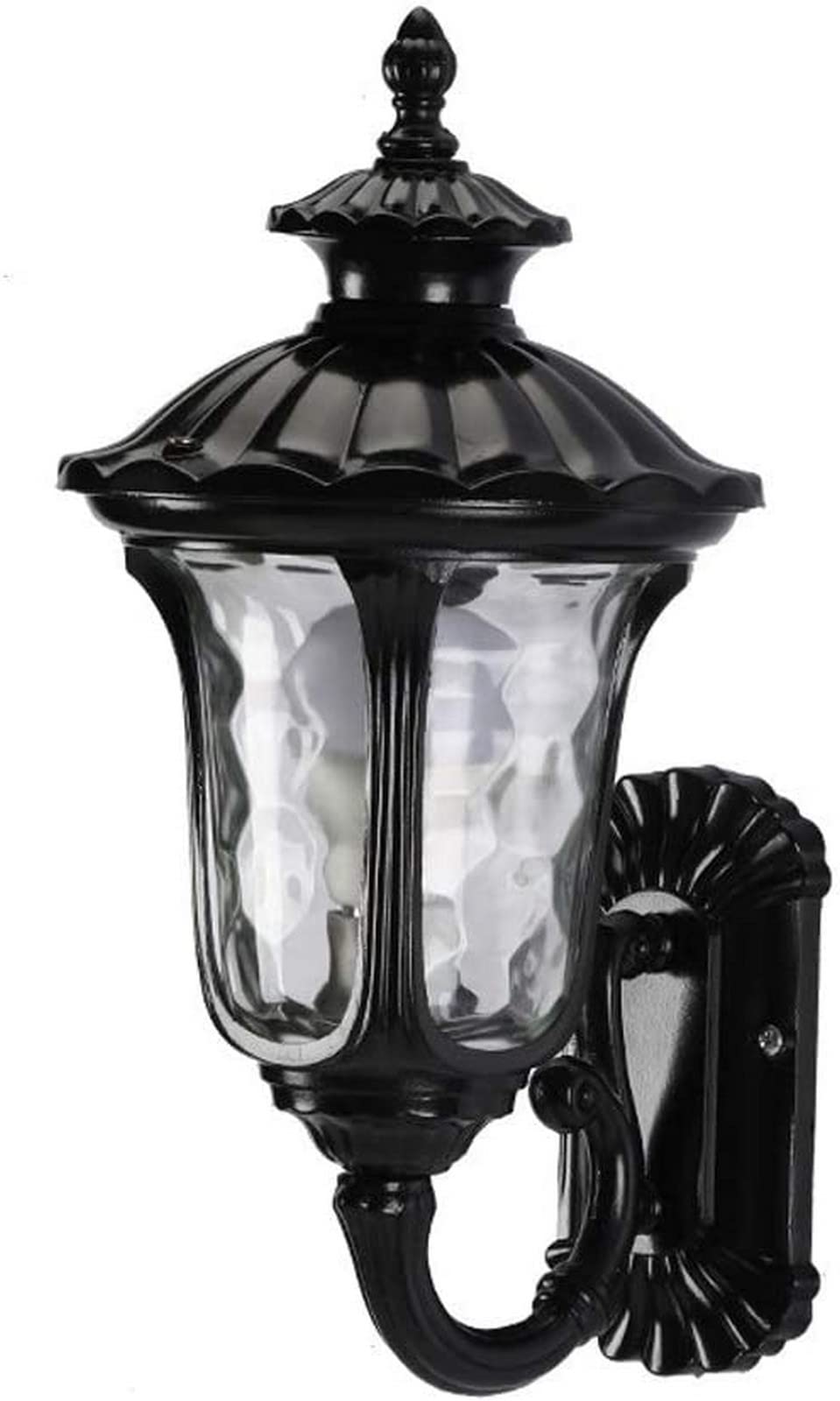SXECAEPS Wall Lamps Sconces Garden Light Classic Lamp Black Diecast Aluminum Bracket Sconce E27 Outdoor Waterproof Fixture Mount 15inches High