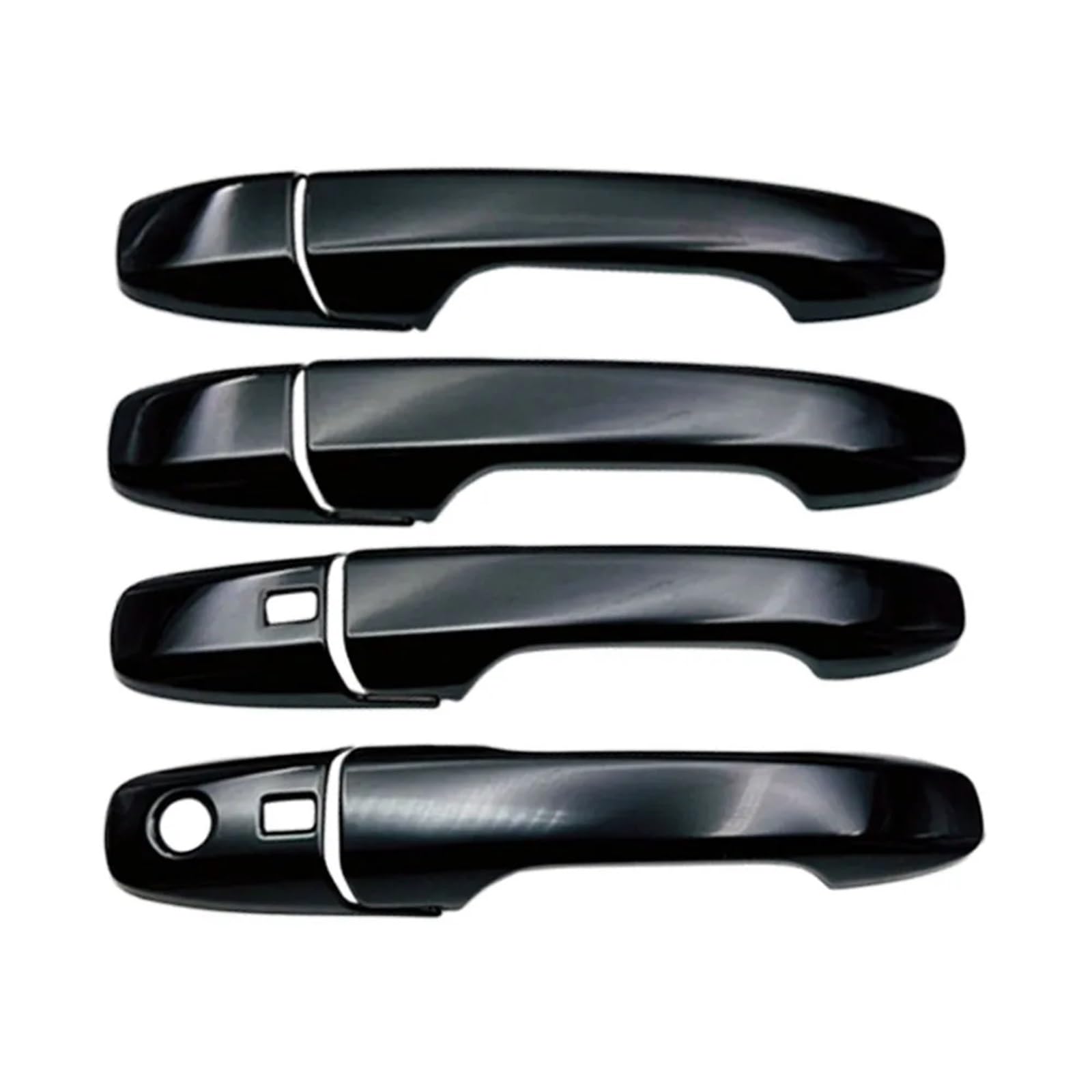 BQWYEDPL Fit for Toyota Fit for Yaris Ativ/Vois 2022+ Auto Parts ABS Chrome Exterior Door Handle Cover with Smart Keyhole Car Door Latch Handle(Glossy Black)