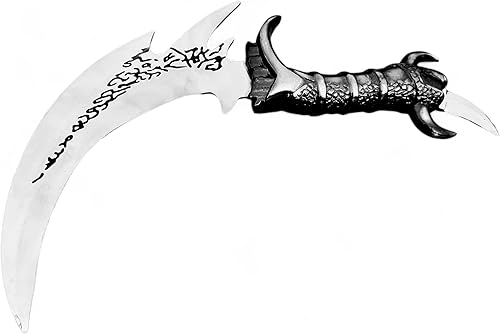 Miniatura 8 de Daga Daedalus, cuchillo de garra de la muerte hecho a mano con soporte de exhibición para los amantes de los juegos de guerra medievales, de