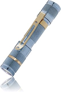 DROP Blue Titanium AAA Flashlight — EDC Mini Pocket LED Torch, IPX-8 Waterproof, 3 Modes, 1.2 oz, 110 lumens (CREE XP-G2 R5 LED)