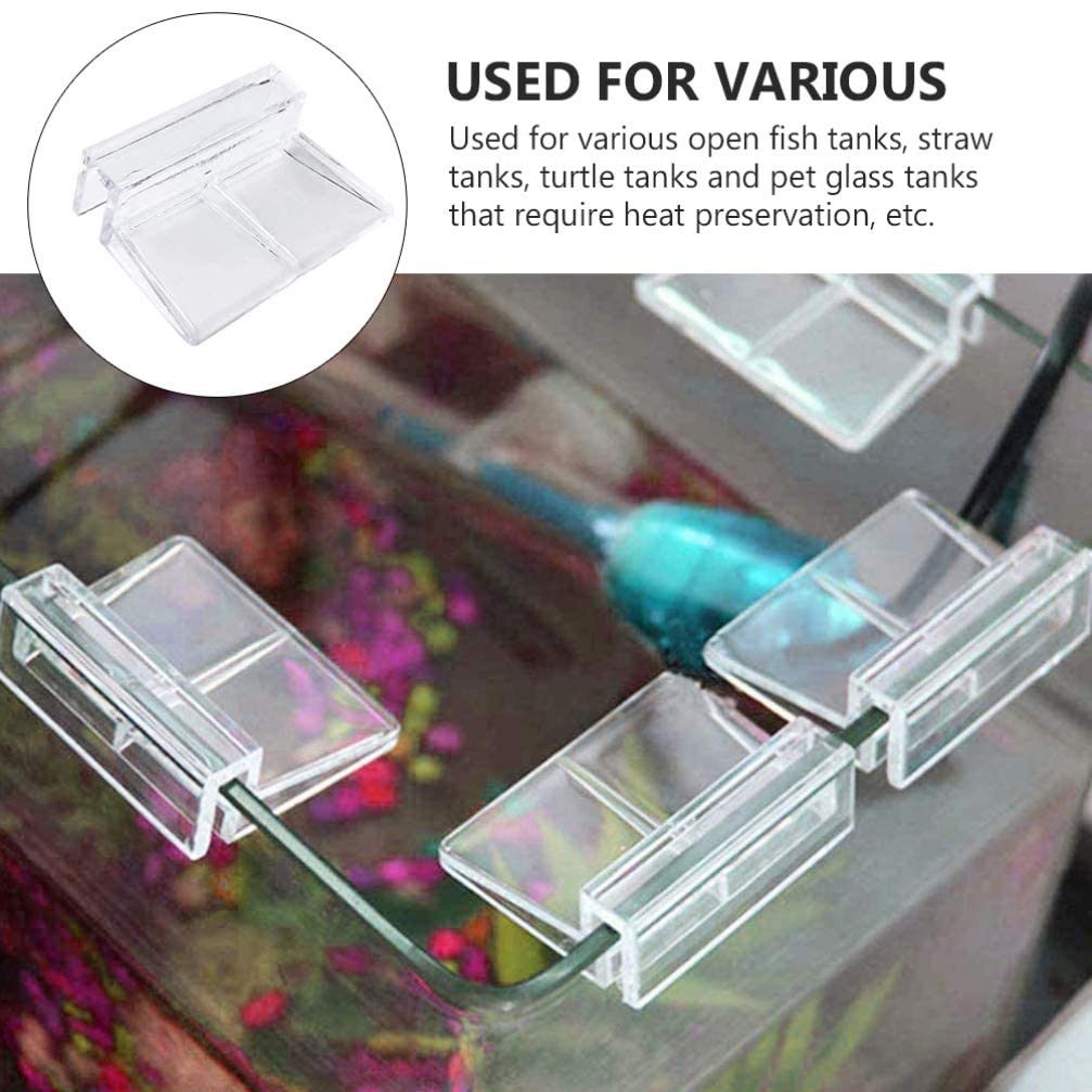 10Pcs Aquarium Glas Abdeckung Clip Klar Acryl Unterstützung Halter Aquarium Deckel Clips Schellen für Aquarium Aquarium Abdeckung Halterung 10MM