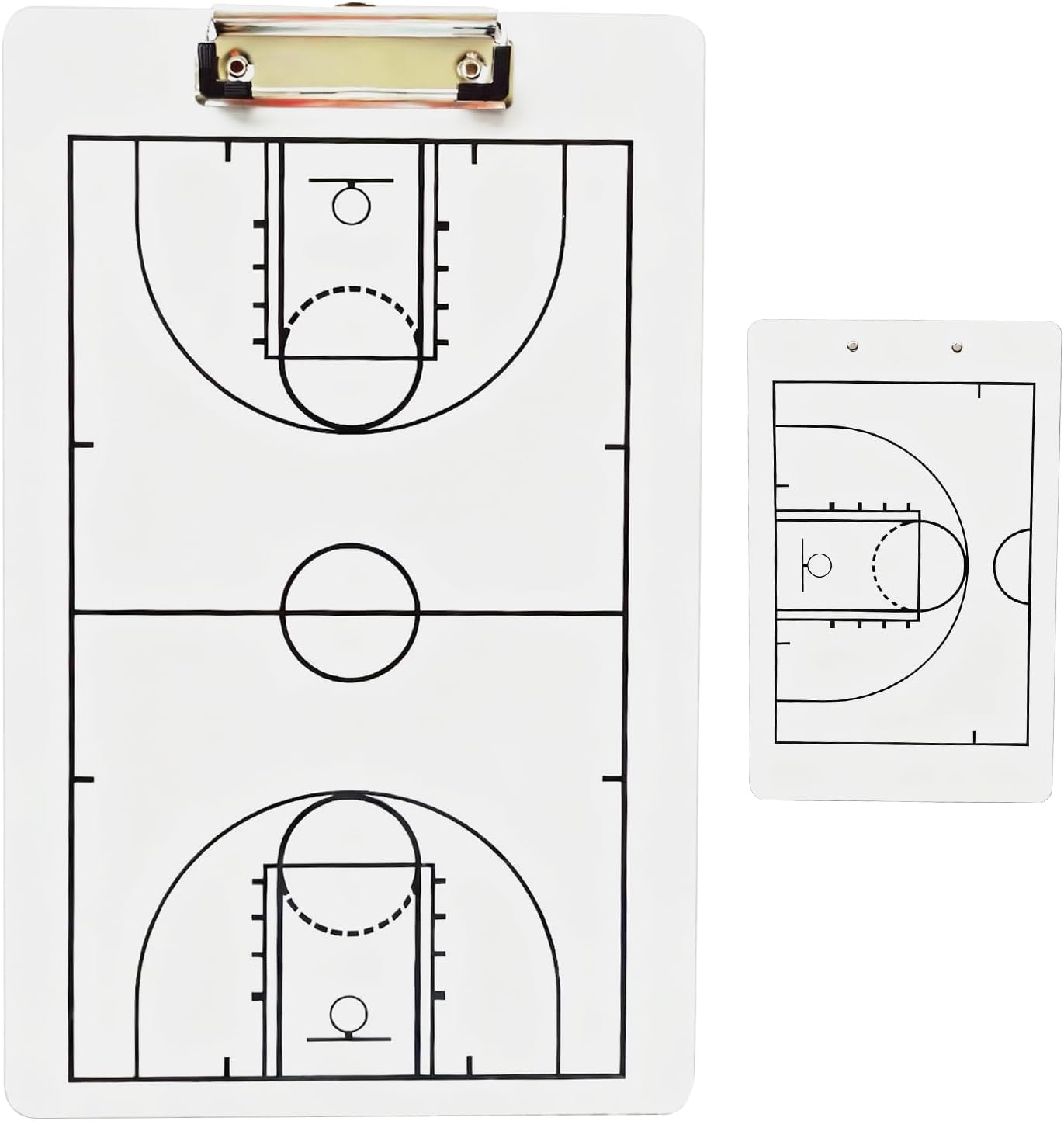 Portable Sports Clipboard, Double Sided Whiteboard, 13.78x8.66 Inches Coaches Board with Dry Erase Feature, Compact PVC Coaching Pad, Tactics Board with Clear Layout, Training Equipment for Basketball