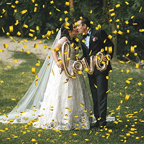 Modixun 250Grams Rectangle Gold Metallic Confetti, Large Glitter Throwing Metallic Foil Confetti, Table Scatter Confetti Decorations for Wedding, Graduation Party, Birthday, Gold by Modixun - Image 6