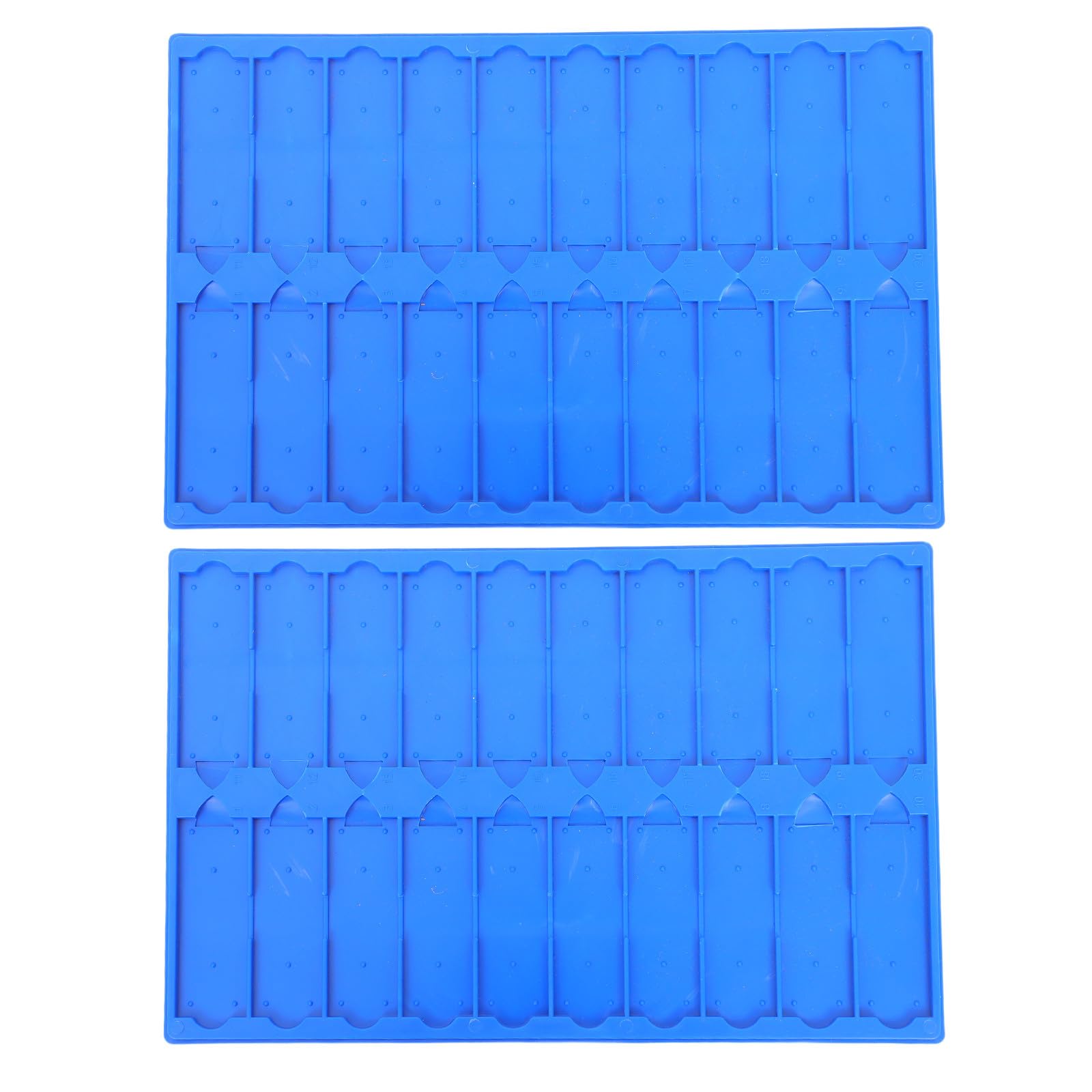 2 Pezzi Vassoio Asciugatura per Vetrini da Microscopio in Plastica Blu Design Multifessura per Asciugatura Simultanea e Fissaggio Sicuro in Osservazioni Cellulari