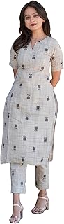 ANNI DESIGNER Women's Rayon Viscose Straight Printed Kurta with Pant Price In India