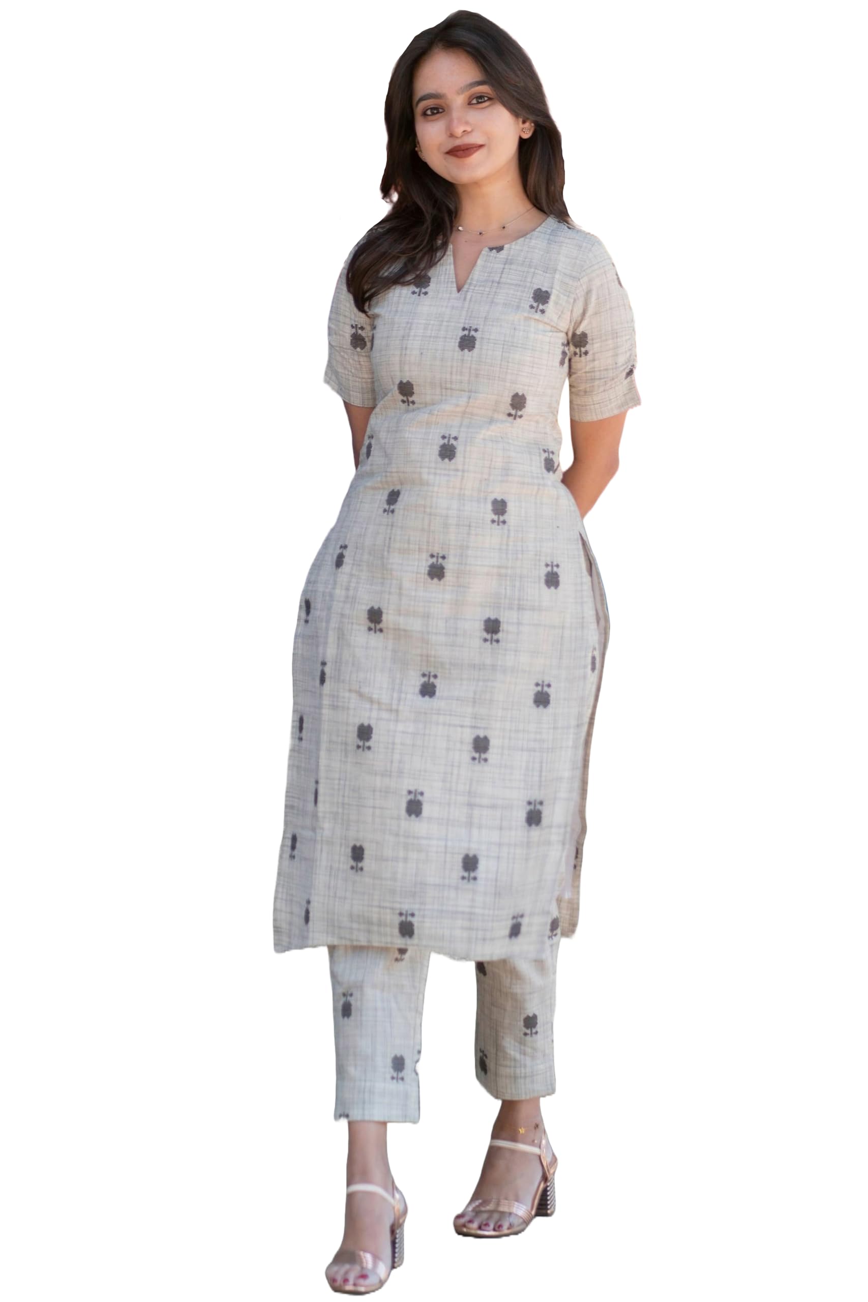 Women's Rayon Viscose Straight Printed Kurta with Pant
