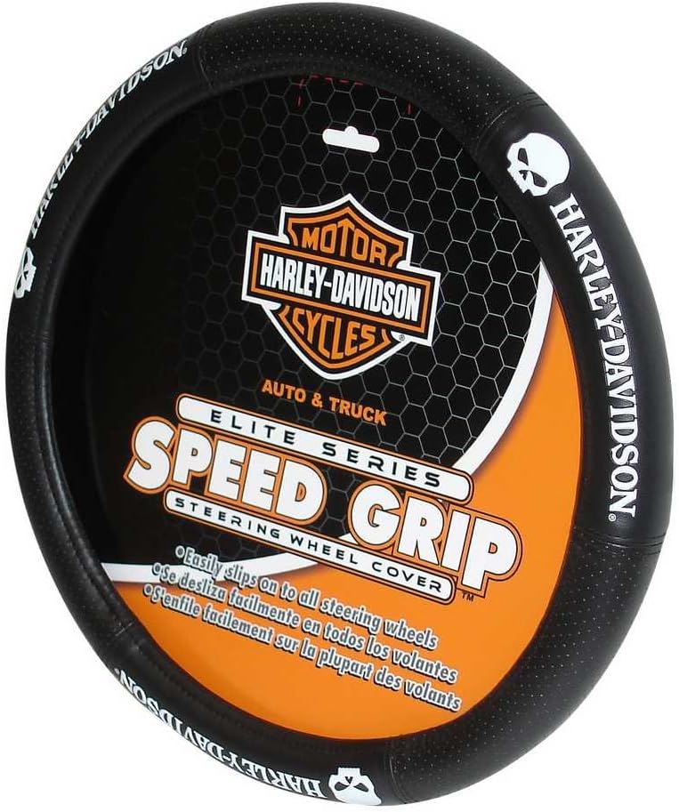 Skull Black Speed Grip Style Steering Wheel Cover P6646