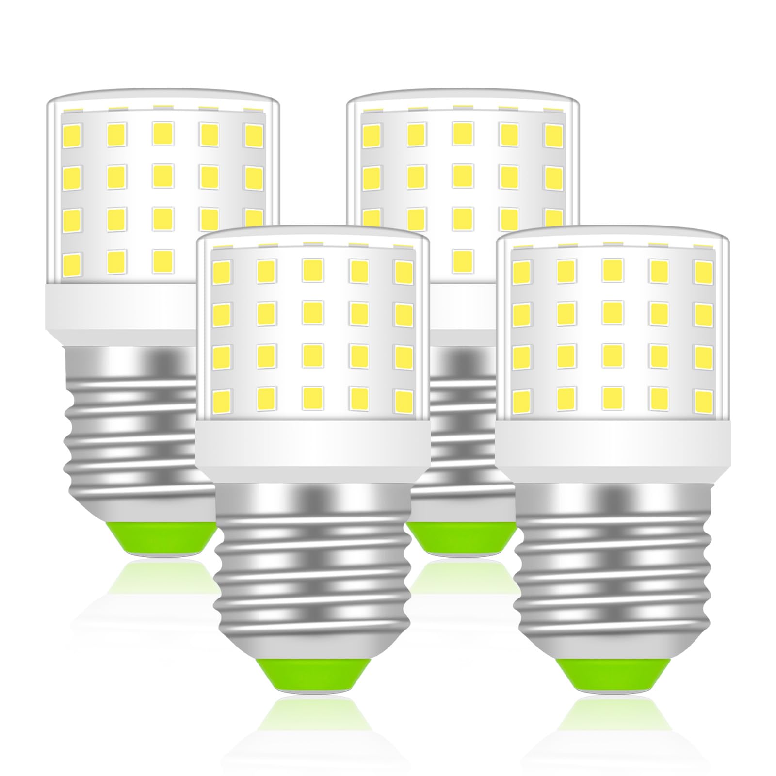 JINLONTA E27 LED 5 Watt Glühbirne, Kaltweiß 6000K 500 Lumen LED Lampe E27, Ersatz 40W 50W Halogenlampe, AC100-265V Nicht Dimmbar, Kein Flackern Energiesparlampe für Schlafzimmer Wohnzimmer, 4er-Pack