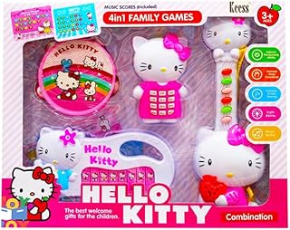 Hello Kitty 4-in-1 Musical Family Games Set, Educational Toy with Music Scores, Ages 3+