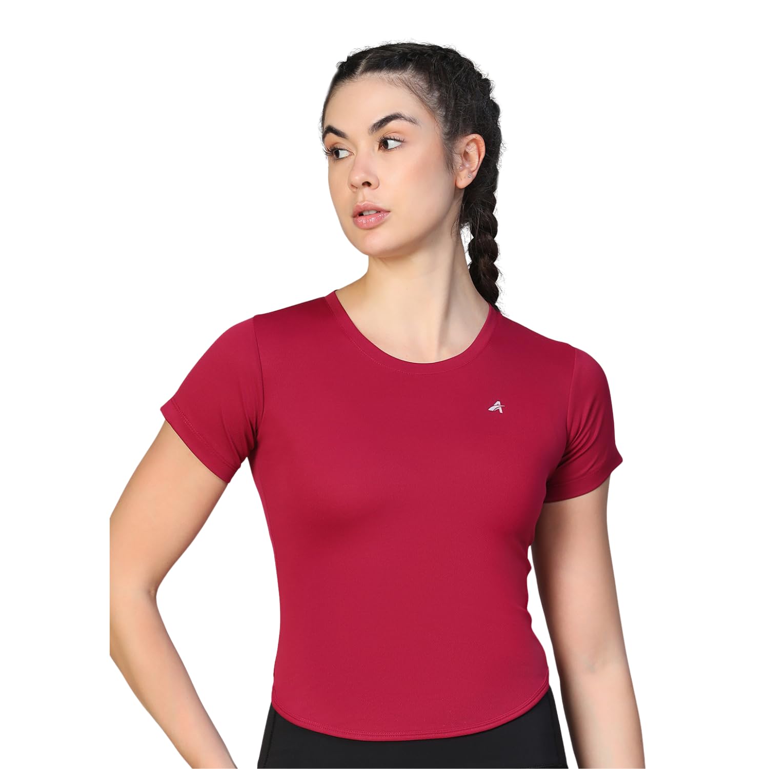 Slim Fit Women Gym T-Shirt Quick Dry Sports Tee for Running & Workout Breathable Lightweight Yoga Top Stretch Fabric Moisture Wicking Activewear for Women-image-34