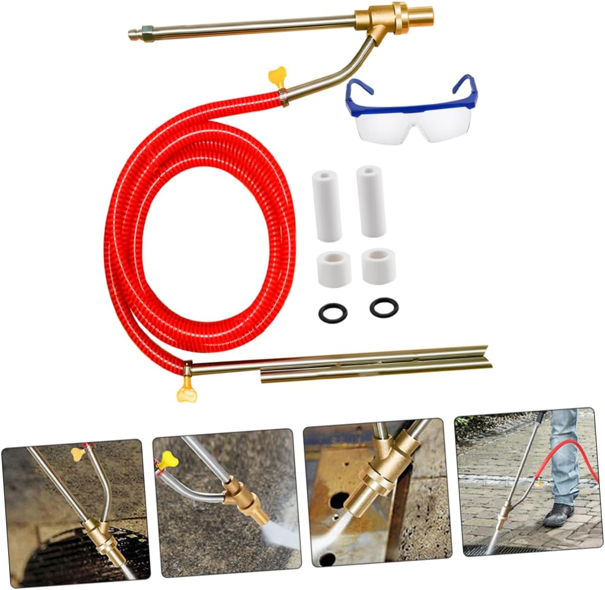 Ciieeo 1set Quick Connect High Pressure Sandblasting Tool Includes Nozzle Hose and Accessories for Efficient and Paint Removal for Automotive and Cleaning