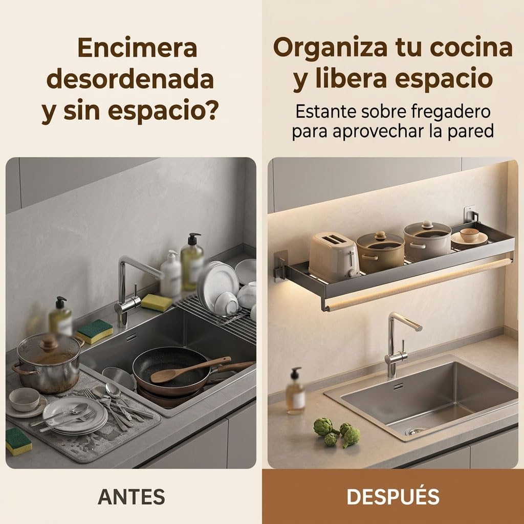 inless - Scolapiatti da parete in acciaio, design salvaspazio a due ripiani, con supporto per bacchette, senza trapano, per cucina nizat (B95 x 100 cm)