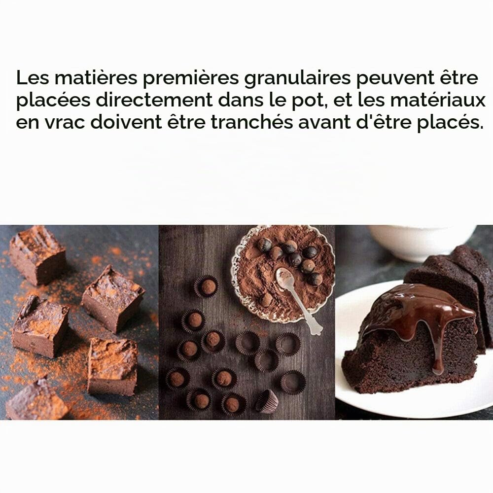 Fayelong Bain-marie pour chocolat chaudière électrique pour faire fondre le chocolat machine à chocolat en acier inoxydable 2 réservoirs 6L 220 V 600 W