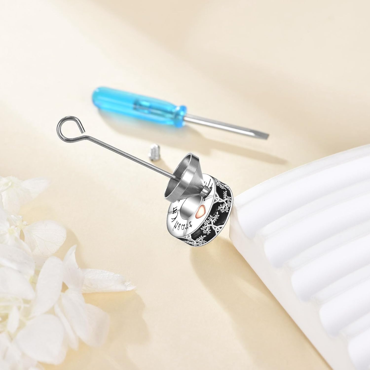 Tree of Life Urn Bead Charm Sterling Silver Cremation Charm for Bracelet Memorial Jewelry Gifts for Women Loss Loved One - Image 2