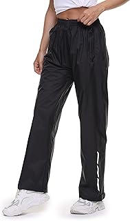 Women's Rain Pants, Lightweight Waterproof Windproof Rain Over Pants for...