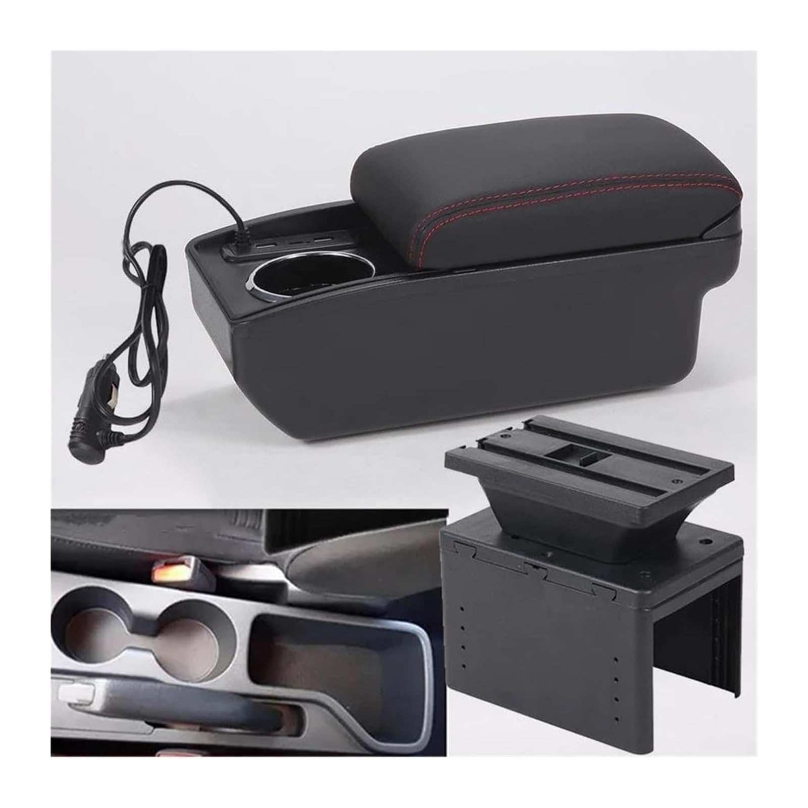 Hckclmbmzw A1 Fast Charging For Hyundai I20 2021 2022 Interior Parts Center Console Car Storage Box Auto Accessories Armrest Car Armrest Center Console(A1 Fast Charging)