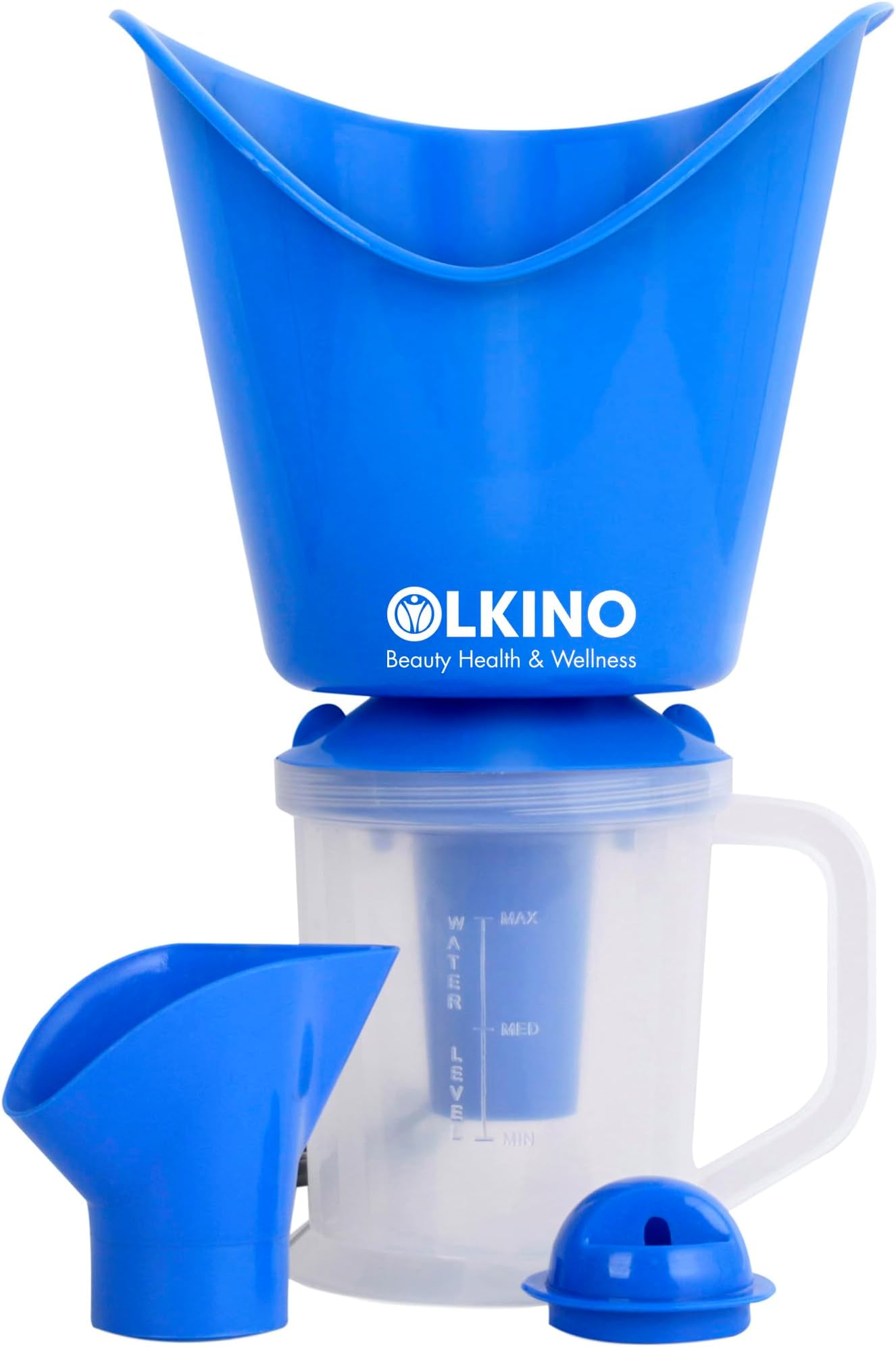 Olkino 3 in 1 vaporizer, steamer for face steam, steamer for cold and cough (Blue)
