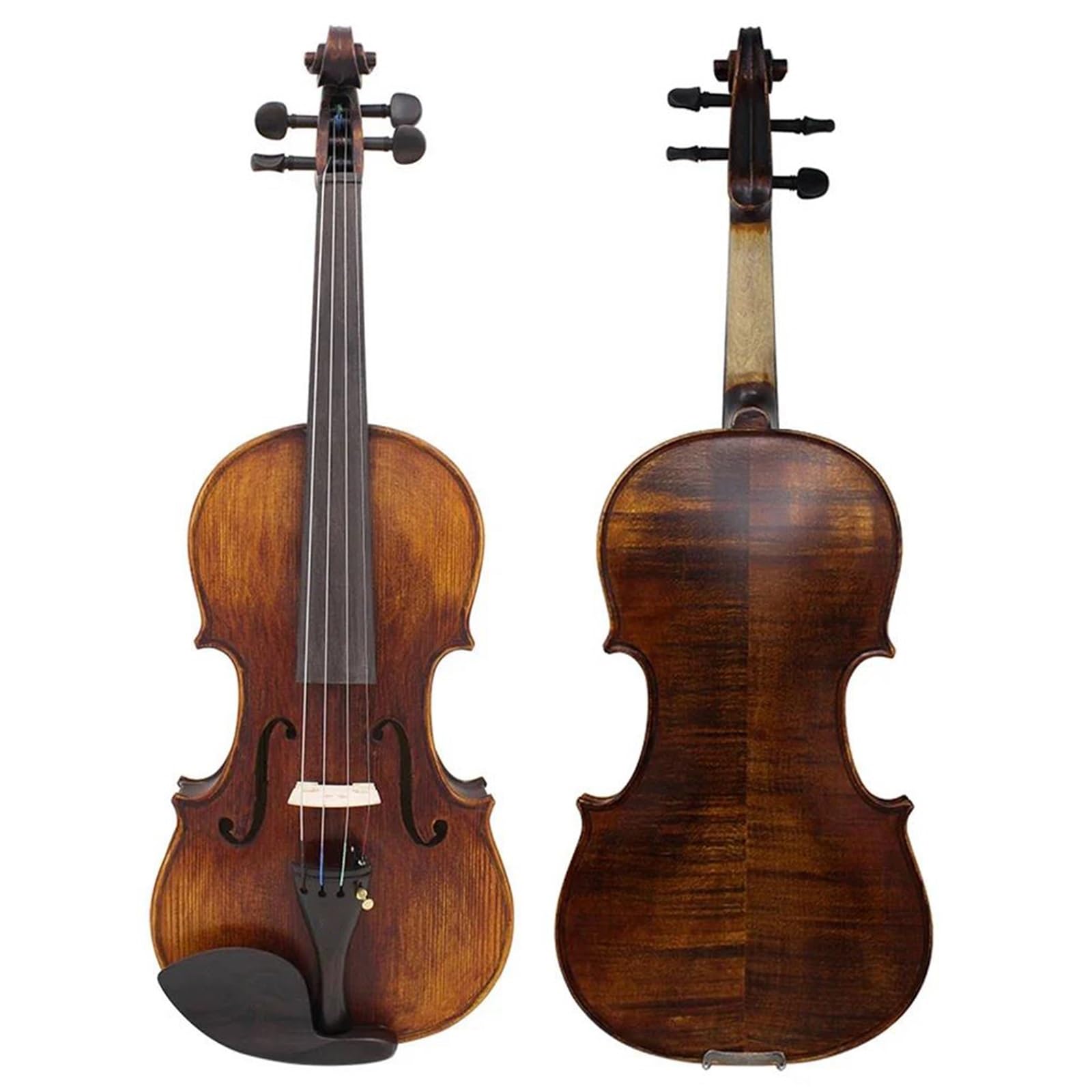 Kit Di Violino Professionale 4/4 Violino Acustico In Legno Massello Violino Con Custodia Arco In Abete Pannello Retro Violino Opaco Strumento Musicale Per Principianti