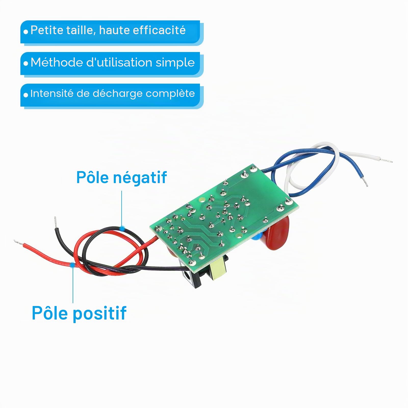 PATIKIL Haute Tension Générateur, DC 3-6V 1800V Augmenterer Intensification Puissance Alimentation Module Arc Tension Transformationateur pour Scientifique Expérience, Noir