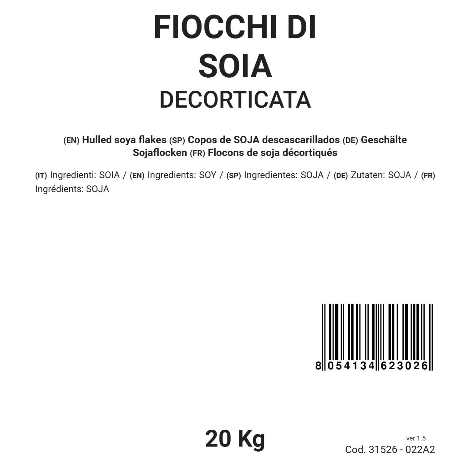 Bongiovanni Bontà Naturali Copos de Soja Descascarillados 20 kg