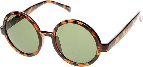 Miniatura 2 de zeroUV Gafas de sol redondas redondas de plástico brillante estilo retro clásico