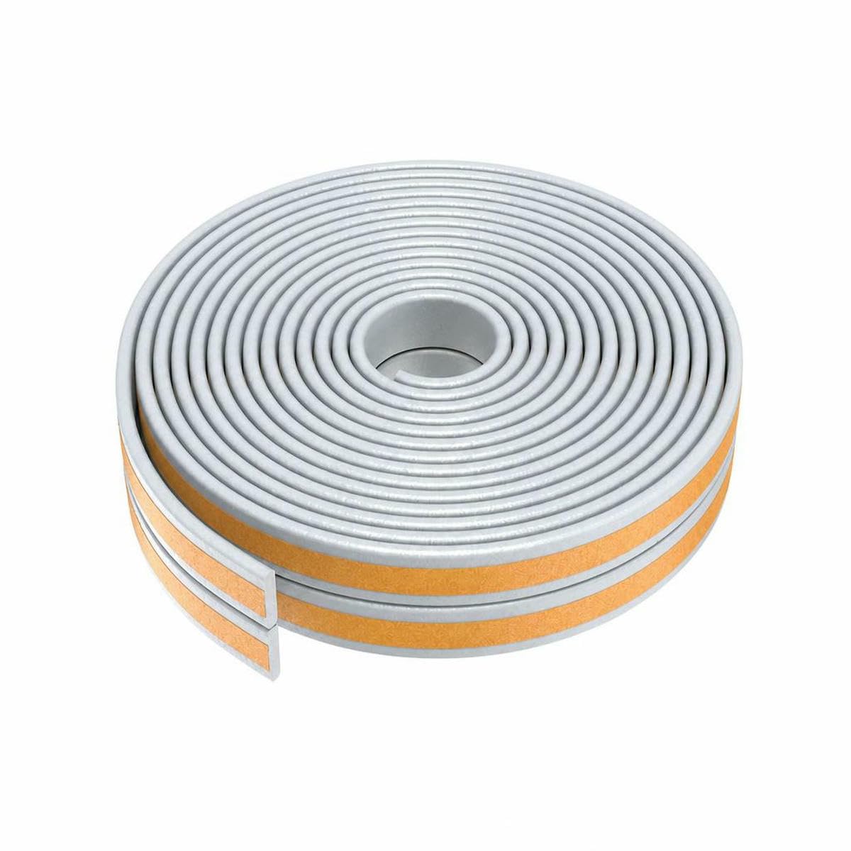 5m/10m Door Seal Strip Self-Adhesive Draft Stopper Tape Window Weather Stripping Insulation Noise Rubber Sealing Strip-I grey-5M (16.4ft)