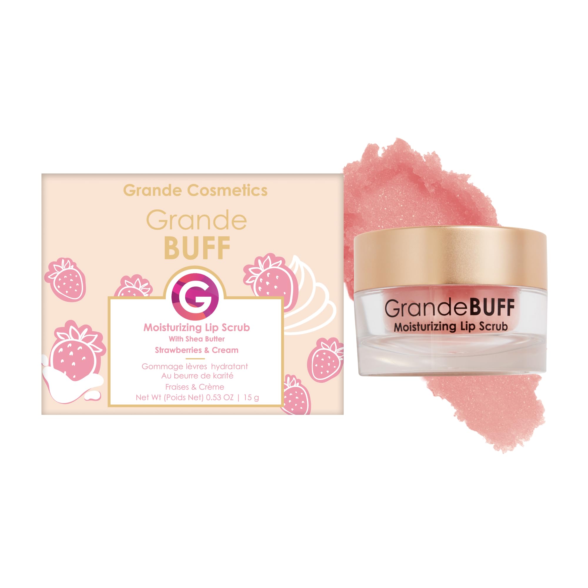Grande Cosmetics GrandeBUFF Moisturizing Lip Scrub, 0.53 Fl Oz