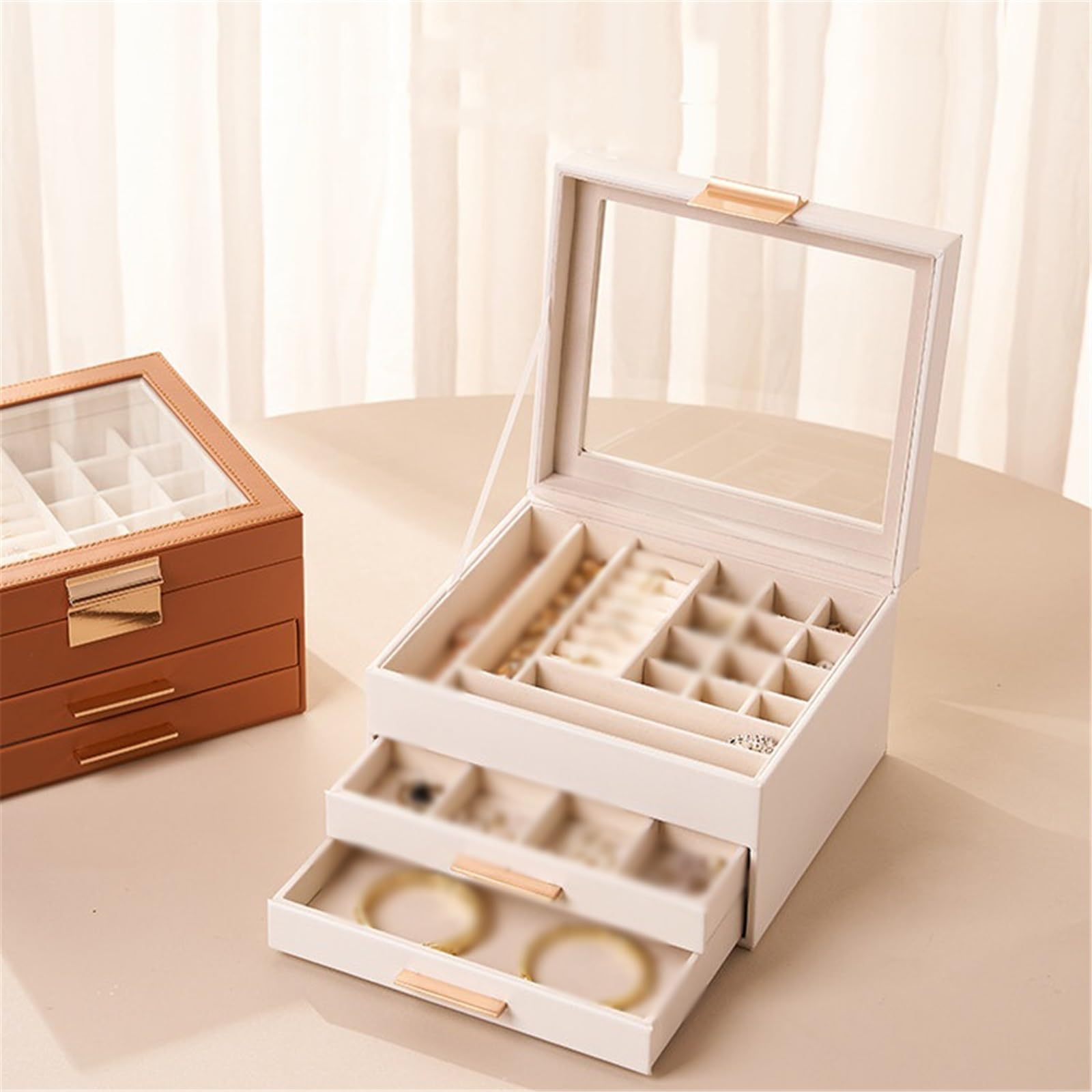 Soporte de joyería Joyero de gran capacidad cuero