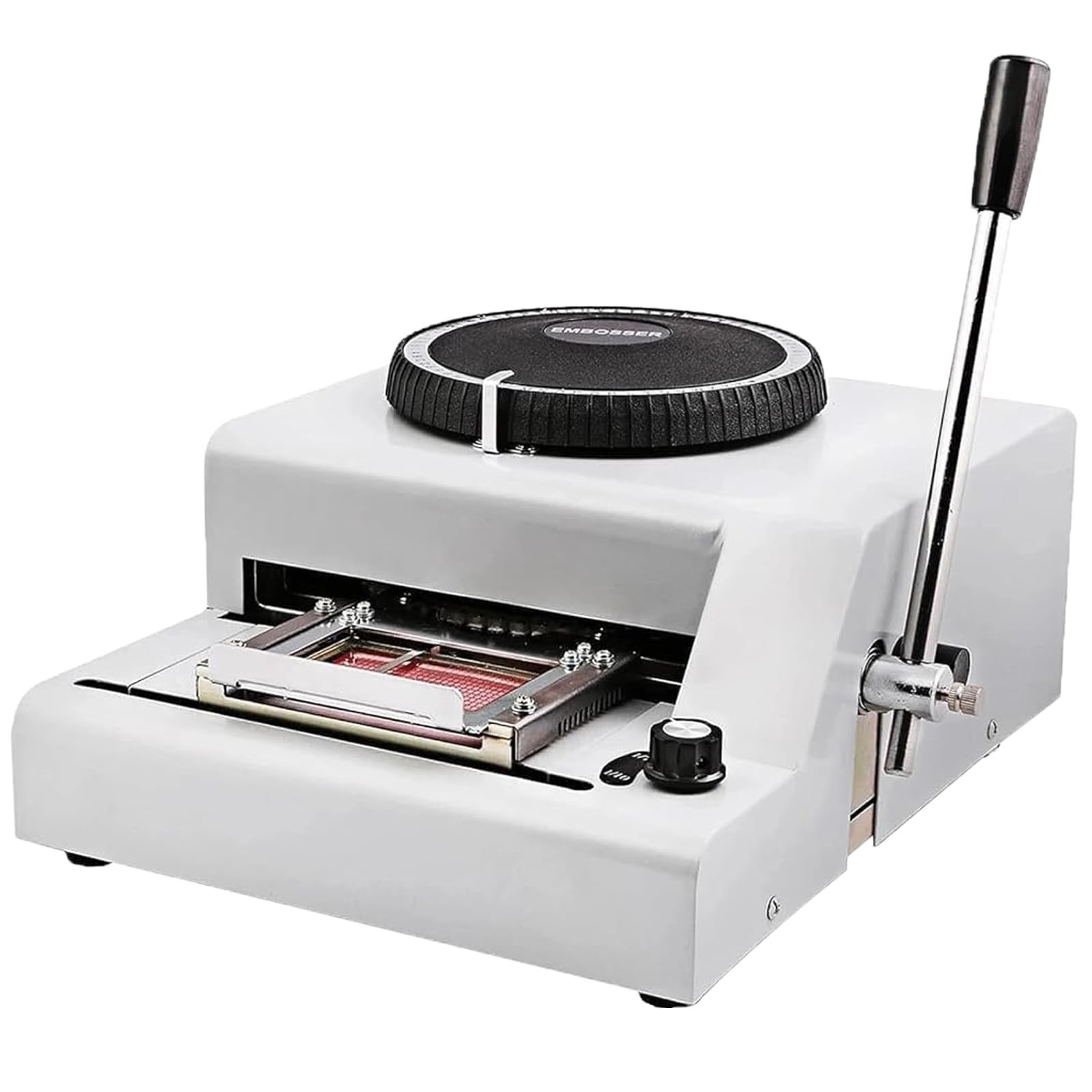 PtaTritious PVC Card Embosser 72 Characters Manual Embossing Machine PVC/Letter/Personalized Card Embosser Code Printer Letterpress Stamping Print Machine