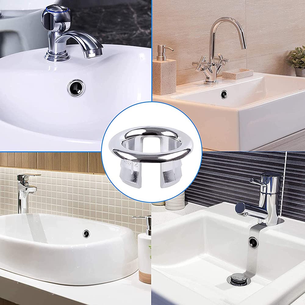 2 Bouchons De Trop-plein Pour Lavabo/baignoire - Noir, Diamètre 30mm, étanches, Installation Facile - 11