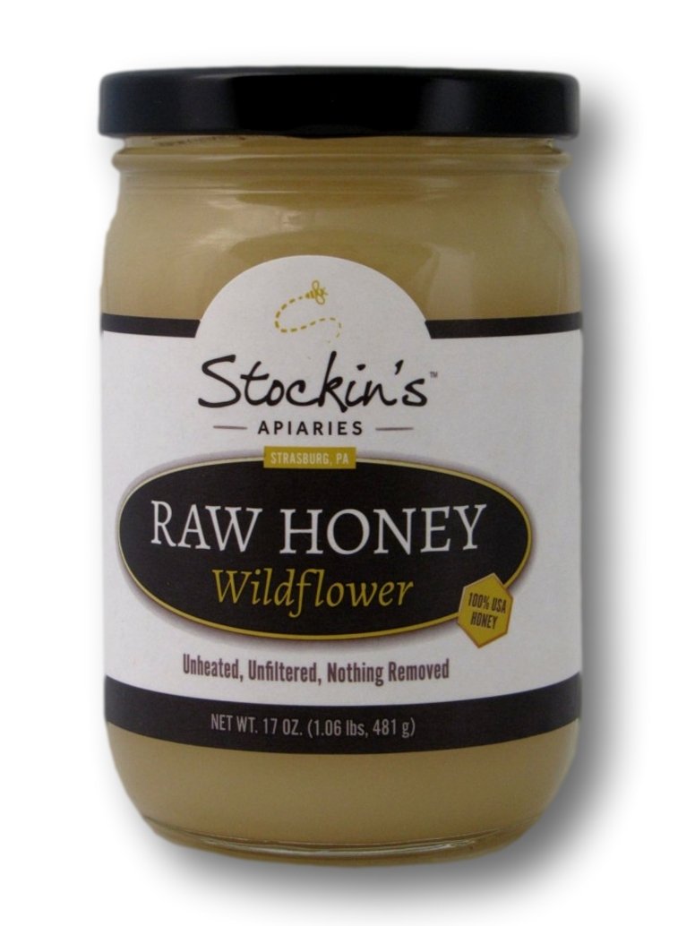 Stockin's Raw Wildflower Honey, 17 Oz. Jar (Pack of 2)