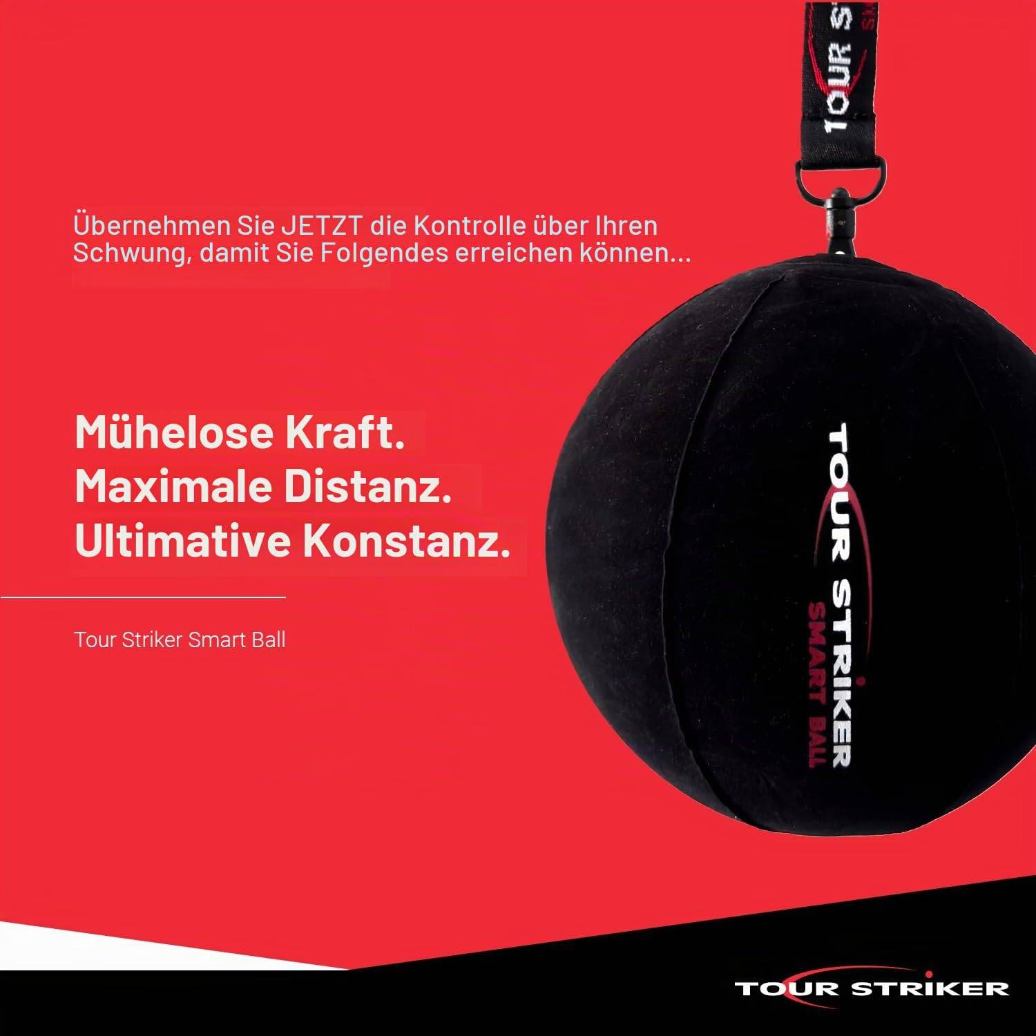 Tour Striker Unisex Smart Ball, Schwarz
