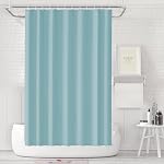 Black Shower Curtain Liner PEVA Bath Curtain with 3 Magnets Thickened Water Proof Quick Drying Shower Curtain Set with 12 White Hooks Plastic Shower Liner for Bathroom Shower,71x71inch