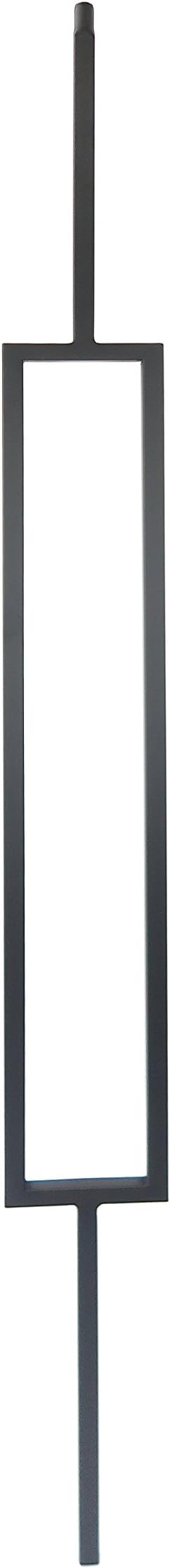 T81 - Iron Balusters - Single Rectangle - Hollow - 44" Tall - 1/2" Square - Box of 10 (Pewter Gray)