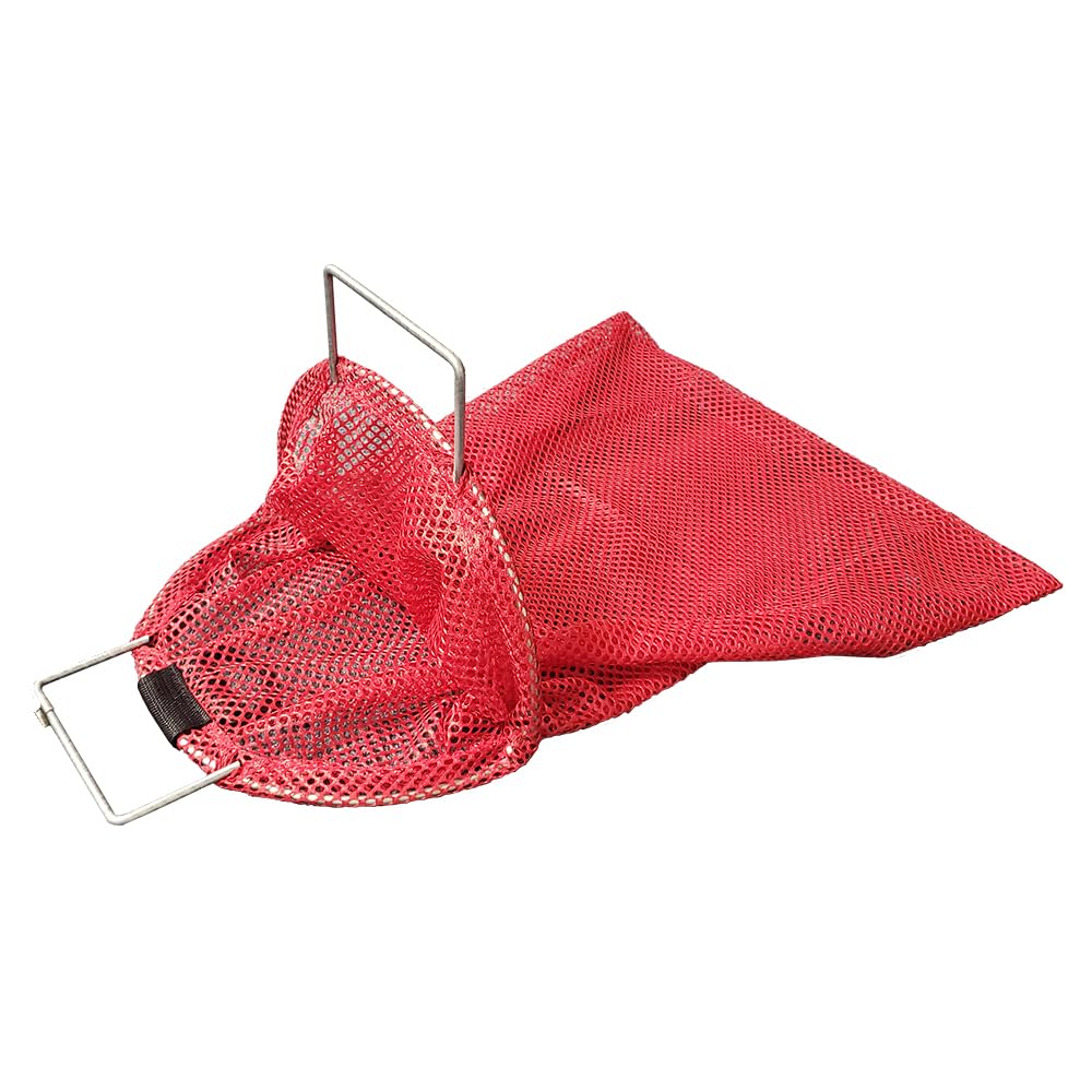 JCS Small Uncoated Galvanized Wire Handle Mesh Catch Bag, Approx. 15inch x 20inch