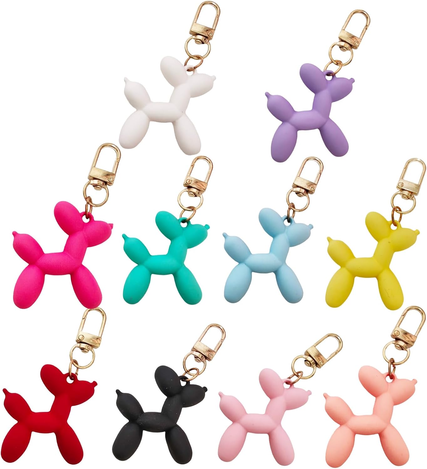Jelly Balloon Dog Keychain Bulk for Women Teen Girls Cute Designer Bag Charm for Backpack Purse Tote Handbag Bookbag